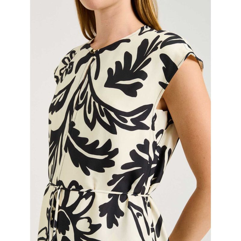 Veronika Maine Ebony Filigree Border Midi Dress image number 2